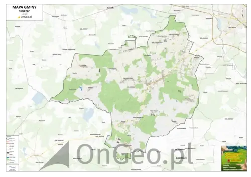 Mapa gminy Skórzec